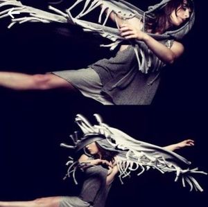 Kucoon designs fringe hoodie